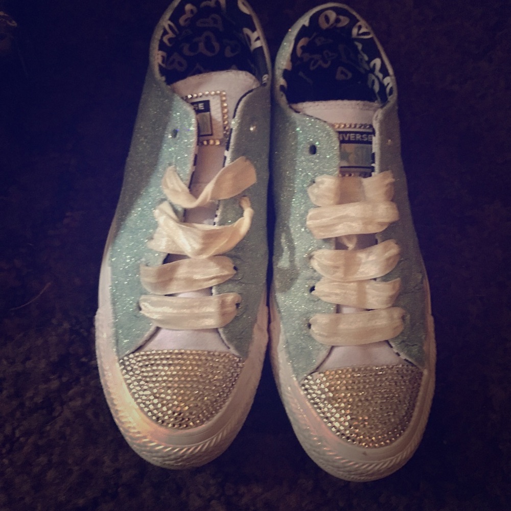 Converse sneakers custom glitter